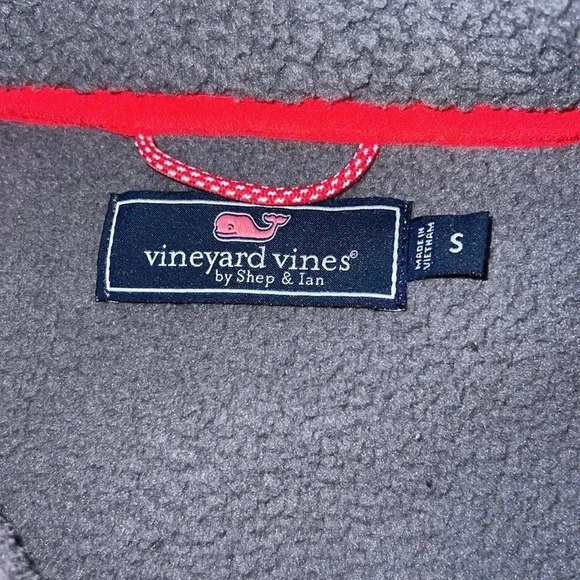 Vineyard Vines Gray Half-Zip Fleece Jacket SMALL - Picture 3 of 5